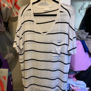 Striped V Neck Shirt